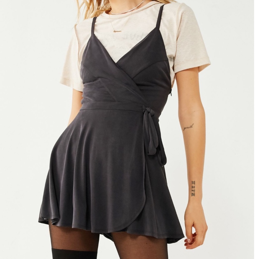Kimchi blue Veruca Skorted Wrap Romper
